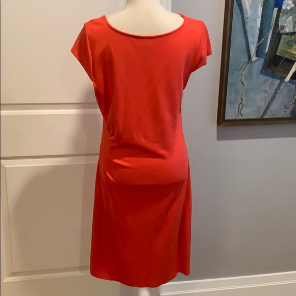 Ann Taylor Coral Cap Sleeve Sheath Dress size 10 Tall - Picture 6 of 9